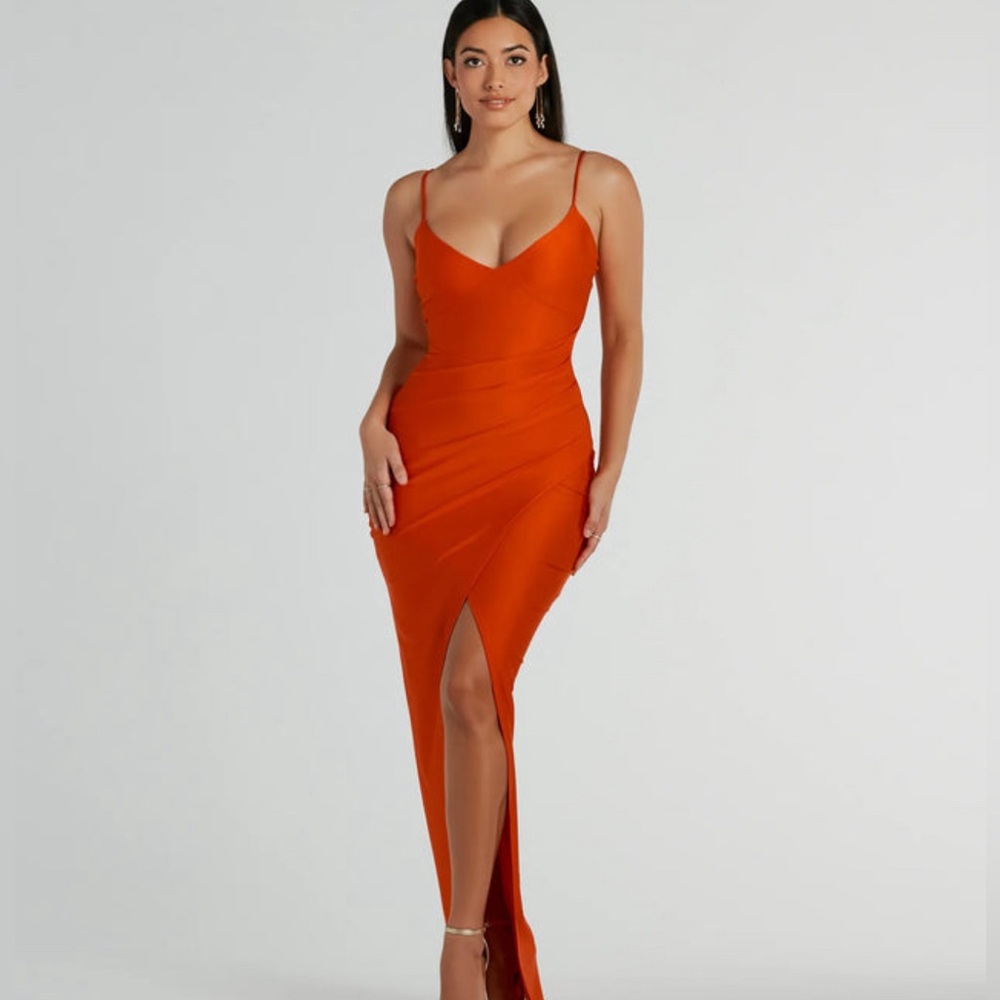 Brittney Formal V-Neck Slit Long Dress